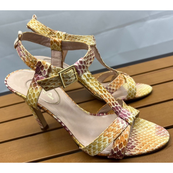 SJP Womens Sunset Pelicon Jo T Strap High Heel Sandal Z1846* Sz 39 EUR - Picture 7 of 15